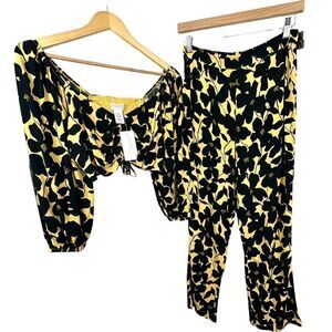 L*Space Farryn Crop Top & Florence Matching Pants 2 Piece Set NWT S
